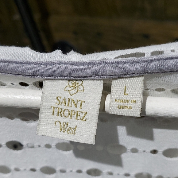 Saint Tropez West White Hooded Tunic with Pockets - Picture 2 of 5